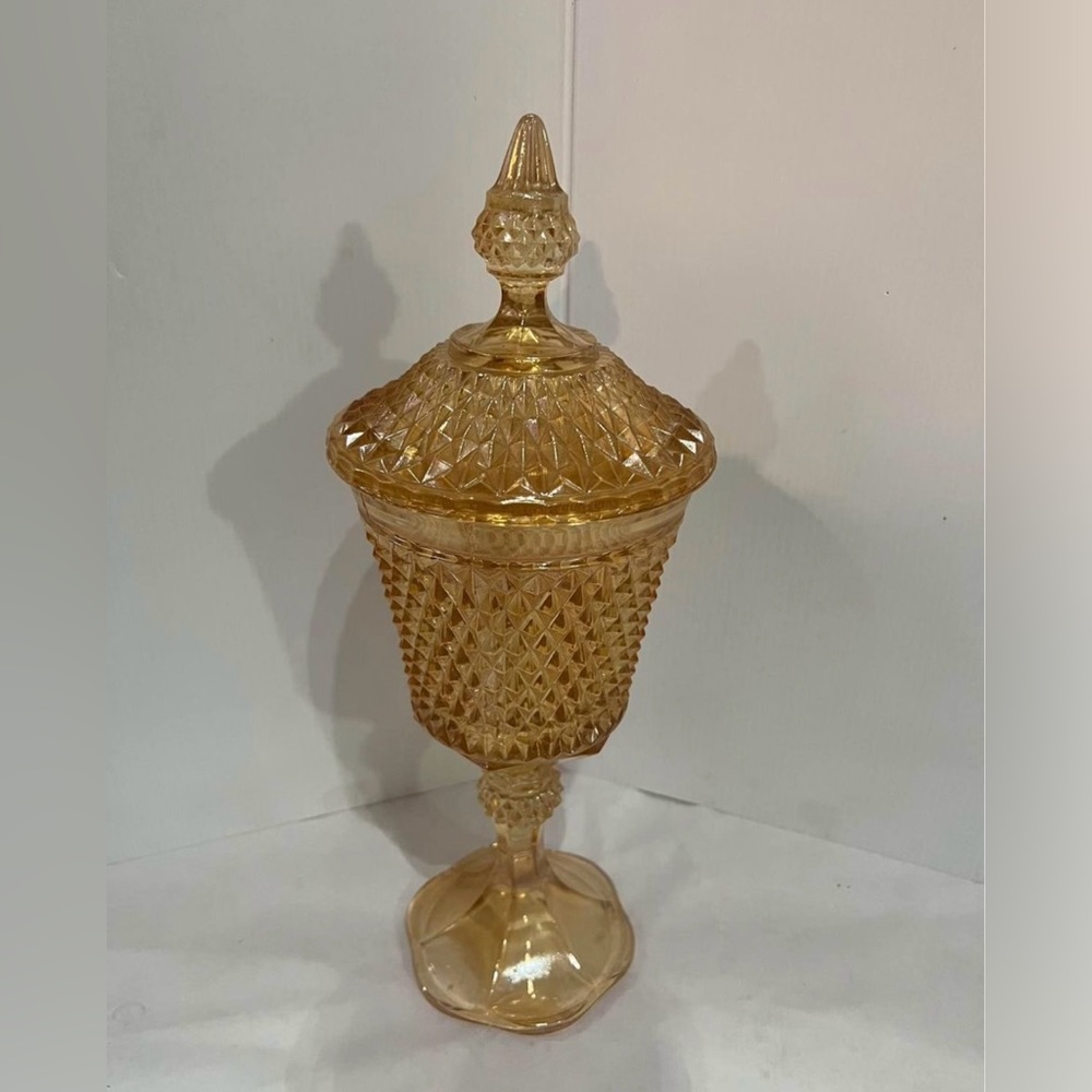 Indiana Glass Accents | Vintage Indiana Glass Iridescent Candy Dish